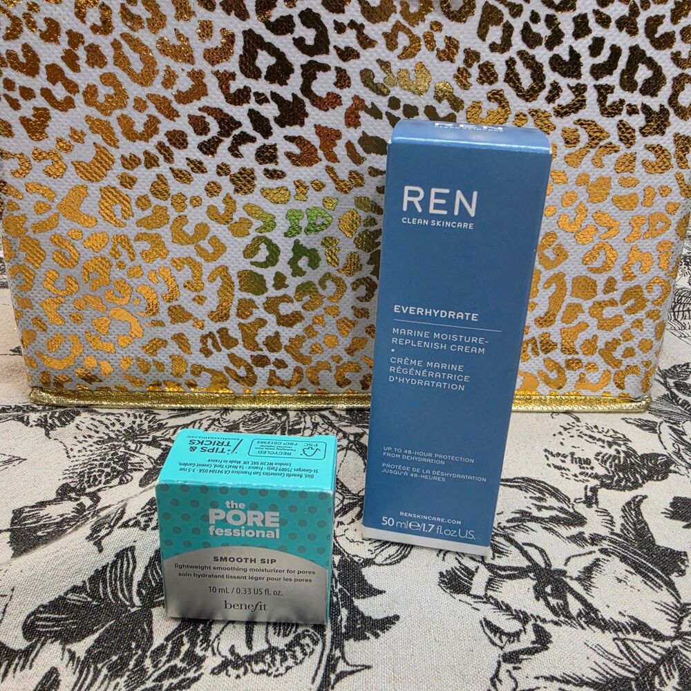 REN Everhydrate Marine Moisture-Restore Serum & Benefit Cosmetics Gel-Cream
